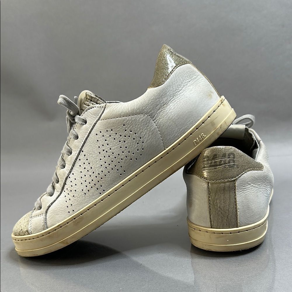 ✨ P448 John Metallic Sneakers – Women’s Size 38✨ (B-1544) - Picture 6 of 12